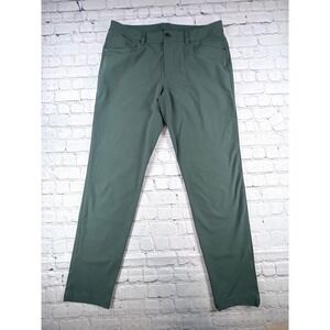Lululemon Commission Pants Men 34 Green Good Slim Fit Trousers